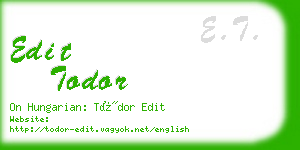 edit todor business card